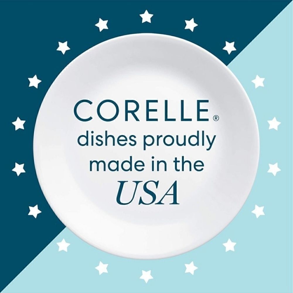 Lunch 🌸 New Corelle Livingware Winter Frost White 8.25" Divided Plate Set of 4 - Picture 4 of 6
